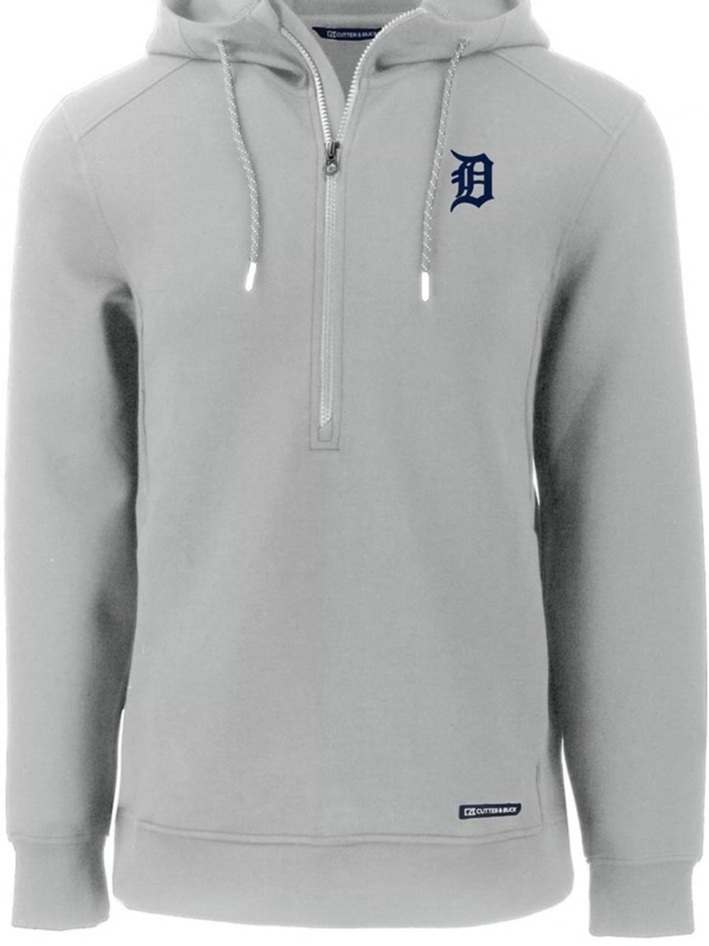 NWT Cutter & Buck Detroit Tigers Mens Grey Roam Hood